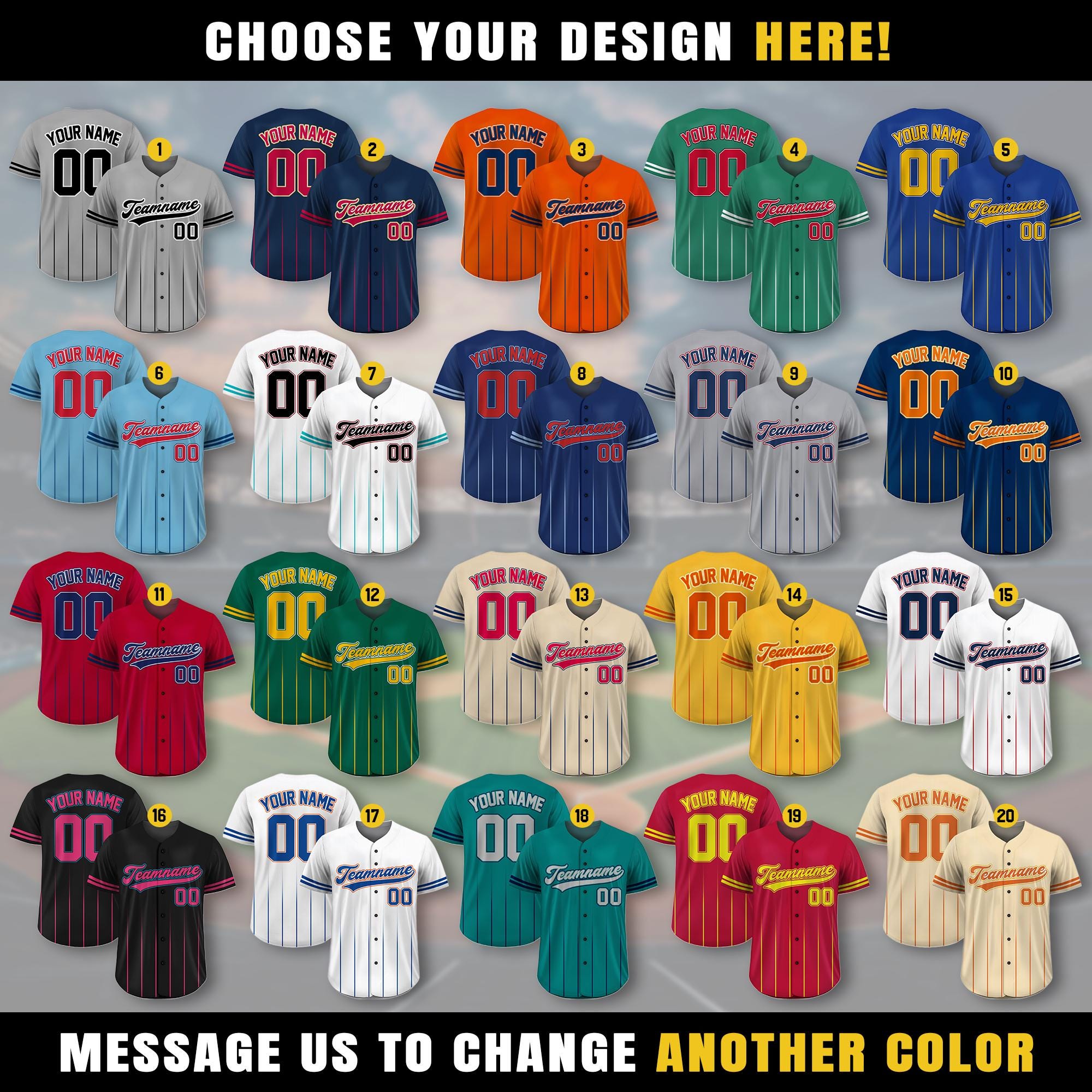 Custom Baseball Jersey with Team Name Number, Jersey Shirt for Men Women Youth Kid, Gifts for Baseball Fans Gradient Pinstripe Black Pink