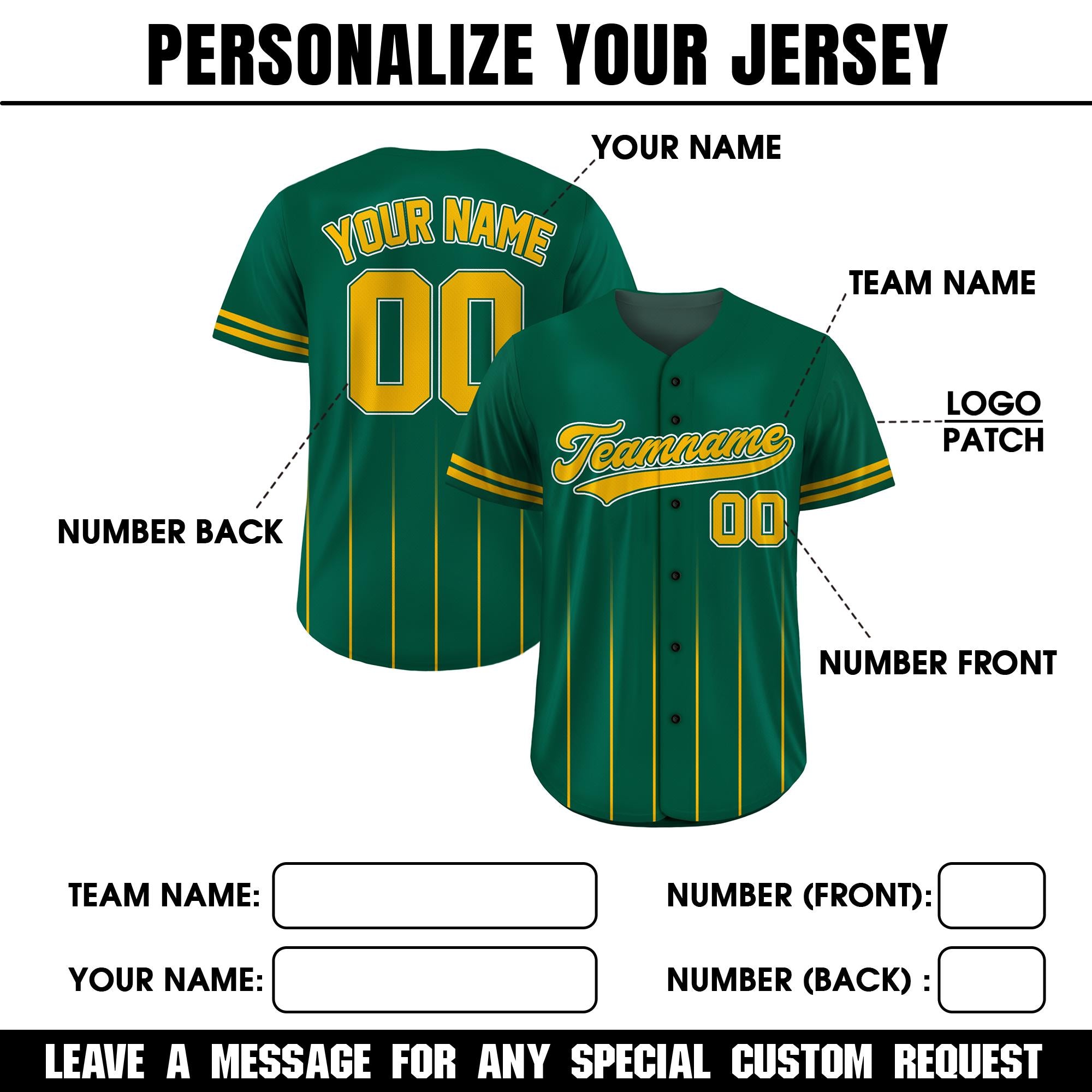 Custom Baseball Jersey with Team Name Number, Jersey Shirt for Men Women Youth Kid, Gifts for Baseball Fans Gradient Pinstripe Green Yellow