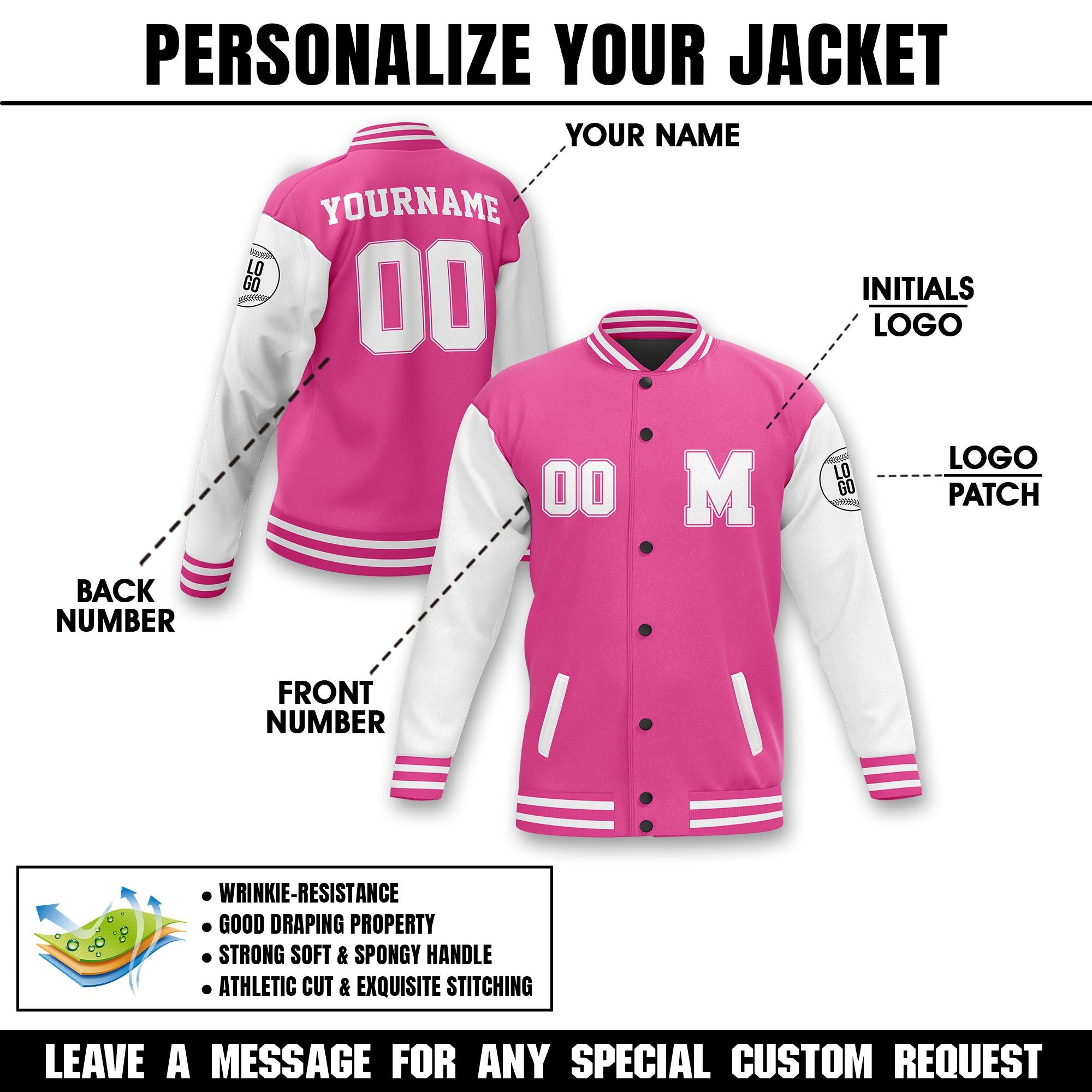 Personalized Adults Kid Name Varsity Jacket, Customized Baseball Jacket Letterman College Personalized Initials & name Varsity Jacket Unisex
