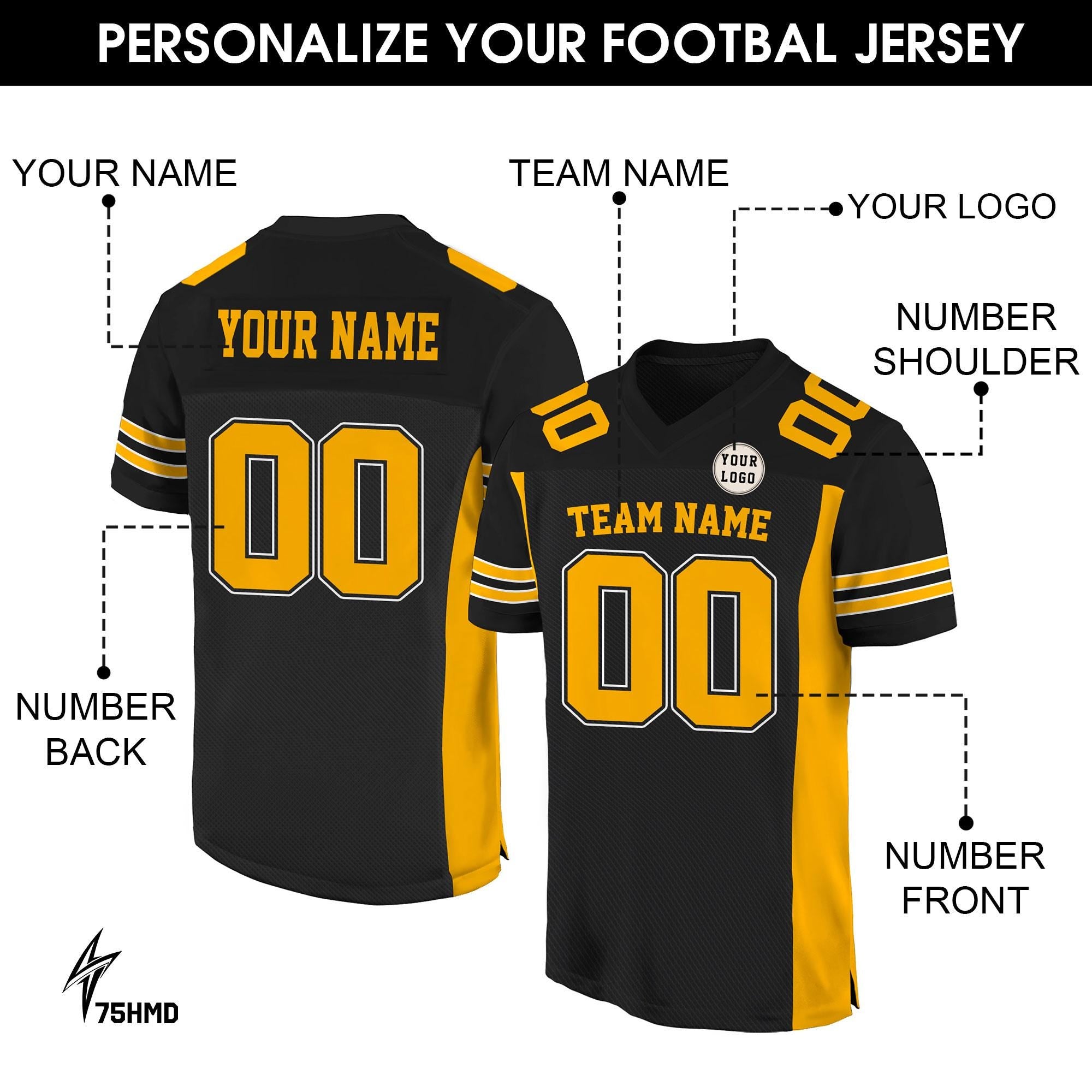 Custom Football Jersey for Adult Kid, Customized Team Name Number Football Team Jersey Shirt, Personalized College Football Team Fans Jersey