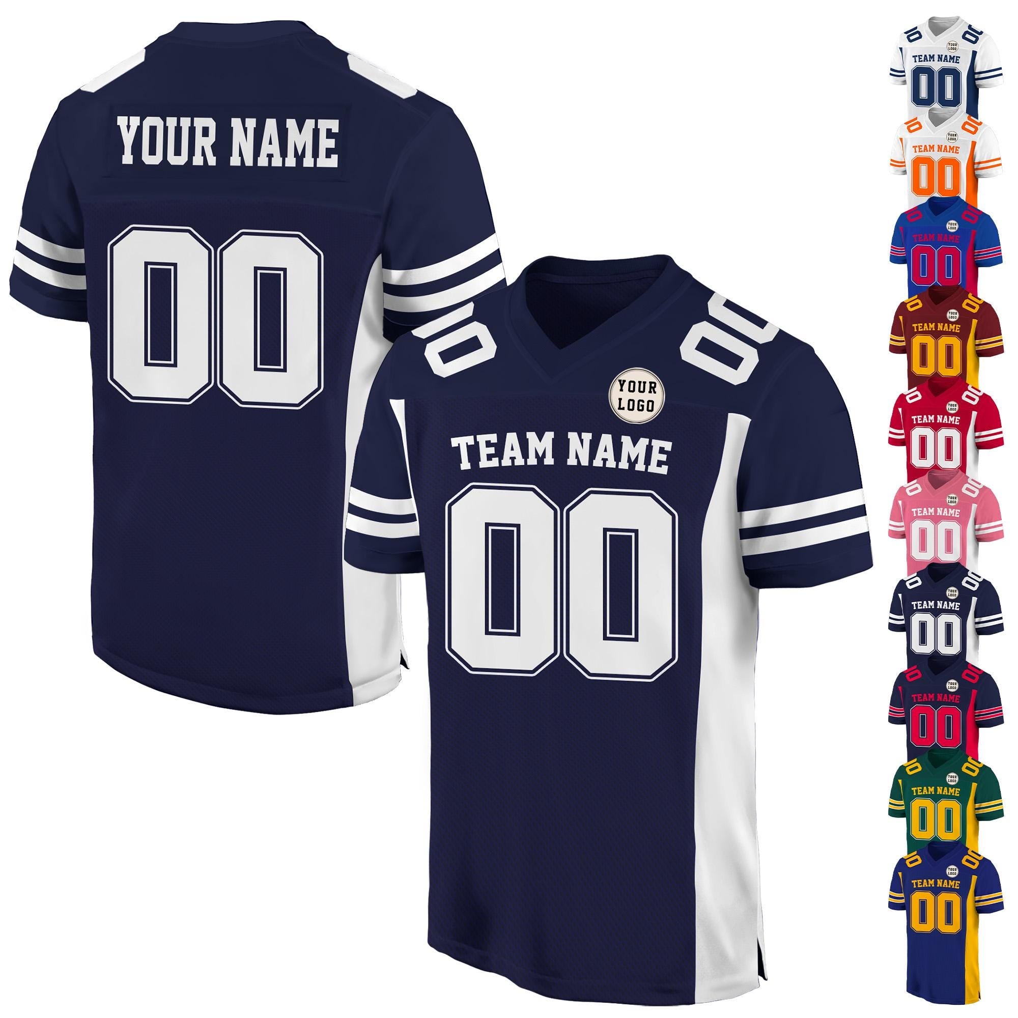 Custom Football Jersey for Adult Kid, Customized Team Name Number Football Team Jersey Shirt, Personalized College Football Team Fans Jersey