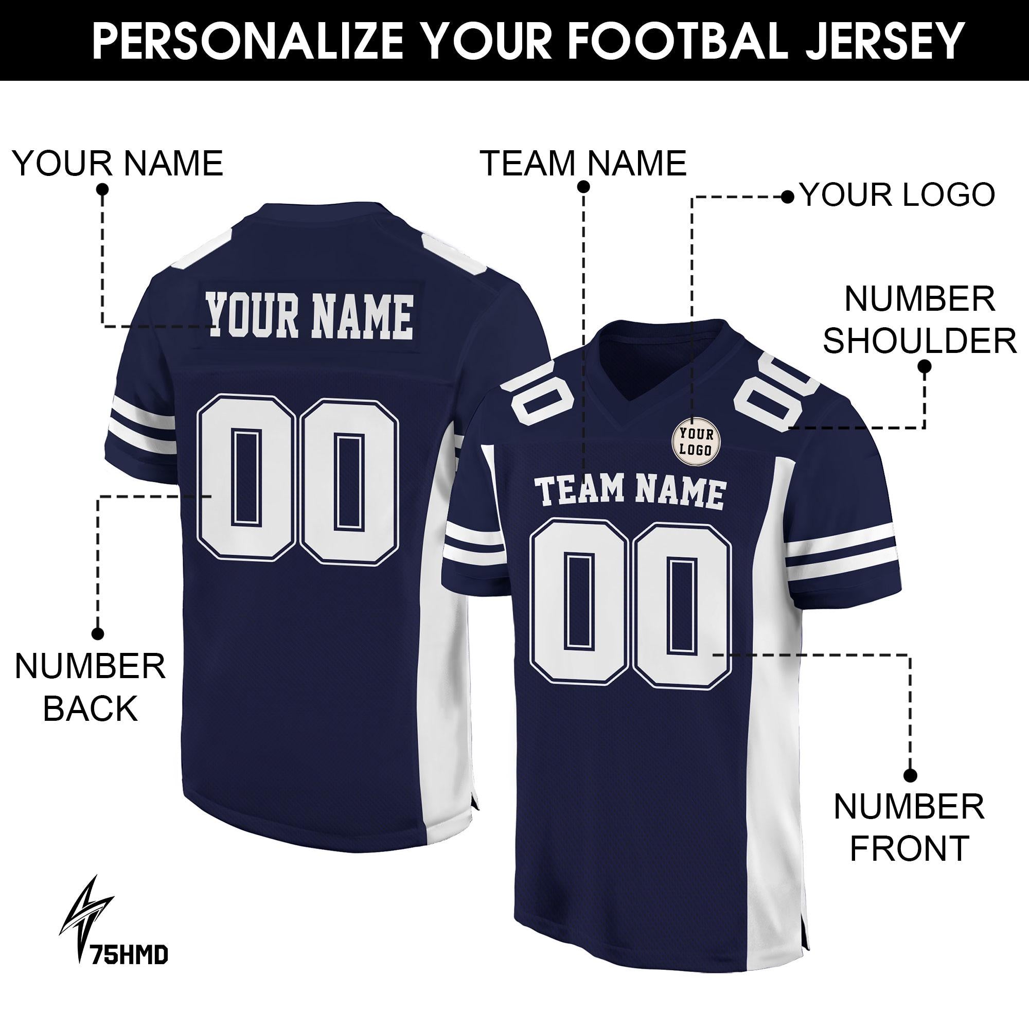 Custom Football Jersey for Adult Kid, Customized Team Name Number Football Team Jersey Shirt, Personalized College Football Team Fans Jersey