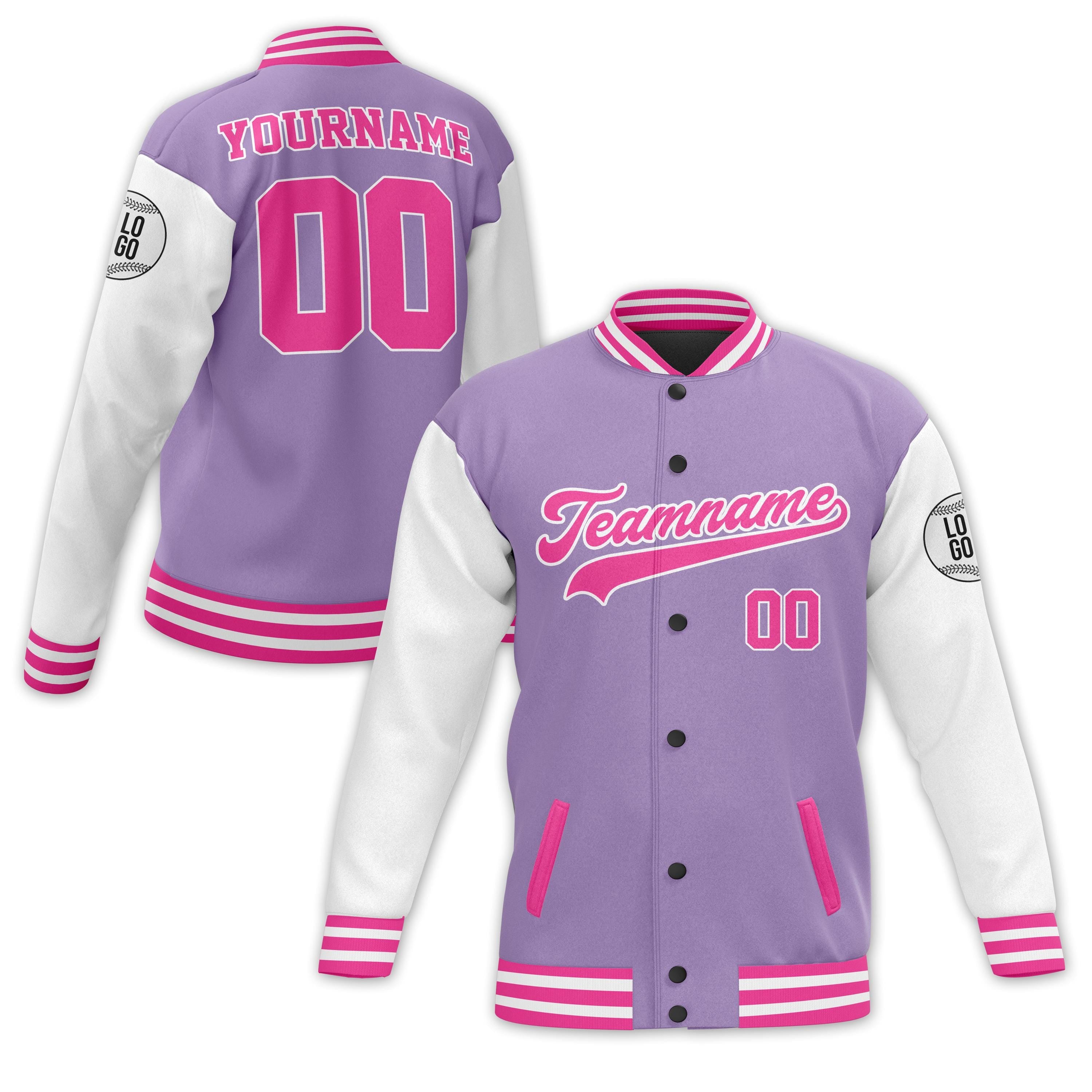 Customized Baseball Jacket with Team Name Number Logo Personalized Adults Kid Name Varsity Unisex Jacket All Season Baseball Jacket S-5XL