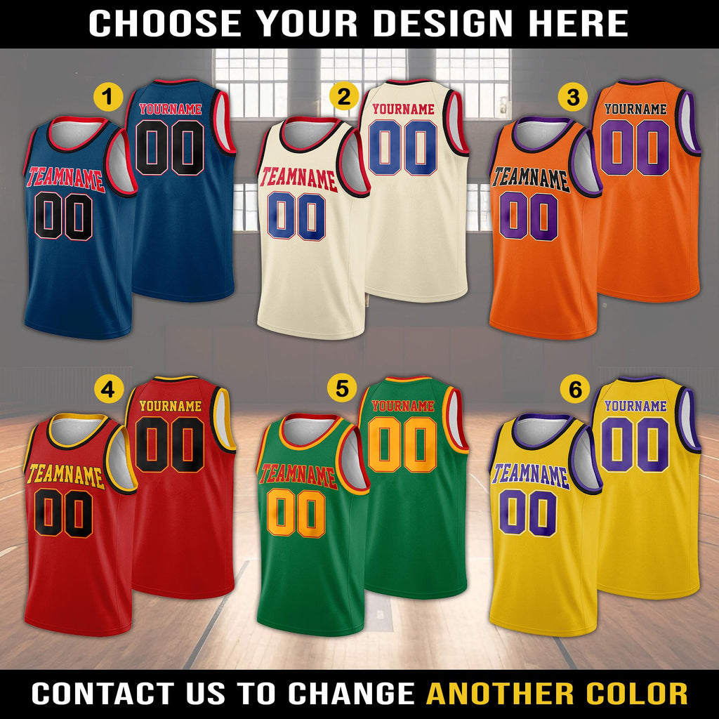 Personalized Basketball Jersey Custom Team Name & Number, Basketball Jersey For Adult Kid, Gift For Basketball Fans Basketball Top