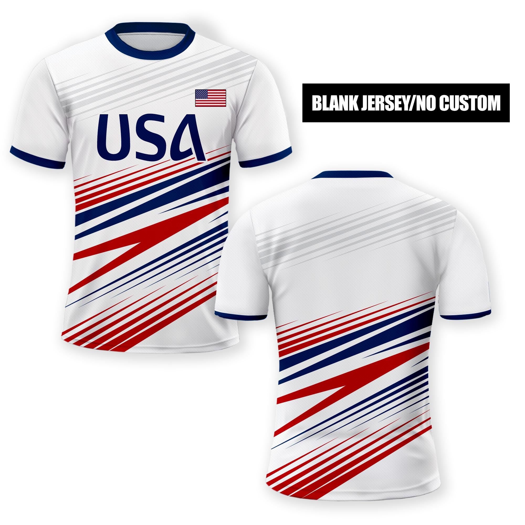 Custom USA Soccer Jersey for Men Women Youth Kid Shirt for Fans Player, Personalized Team Name Number Logo National Soccer Jersey Kid Shirt