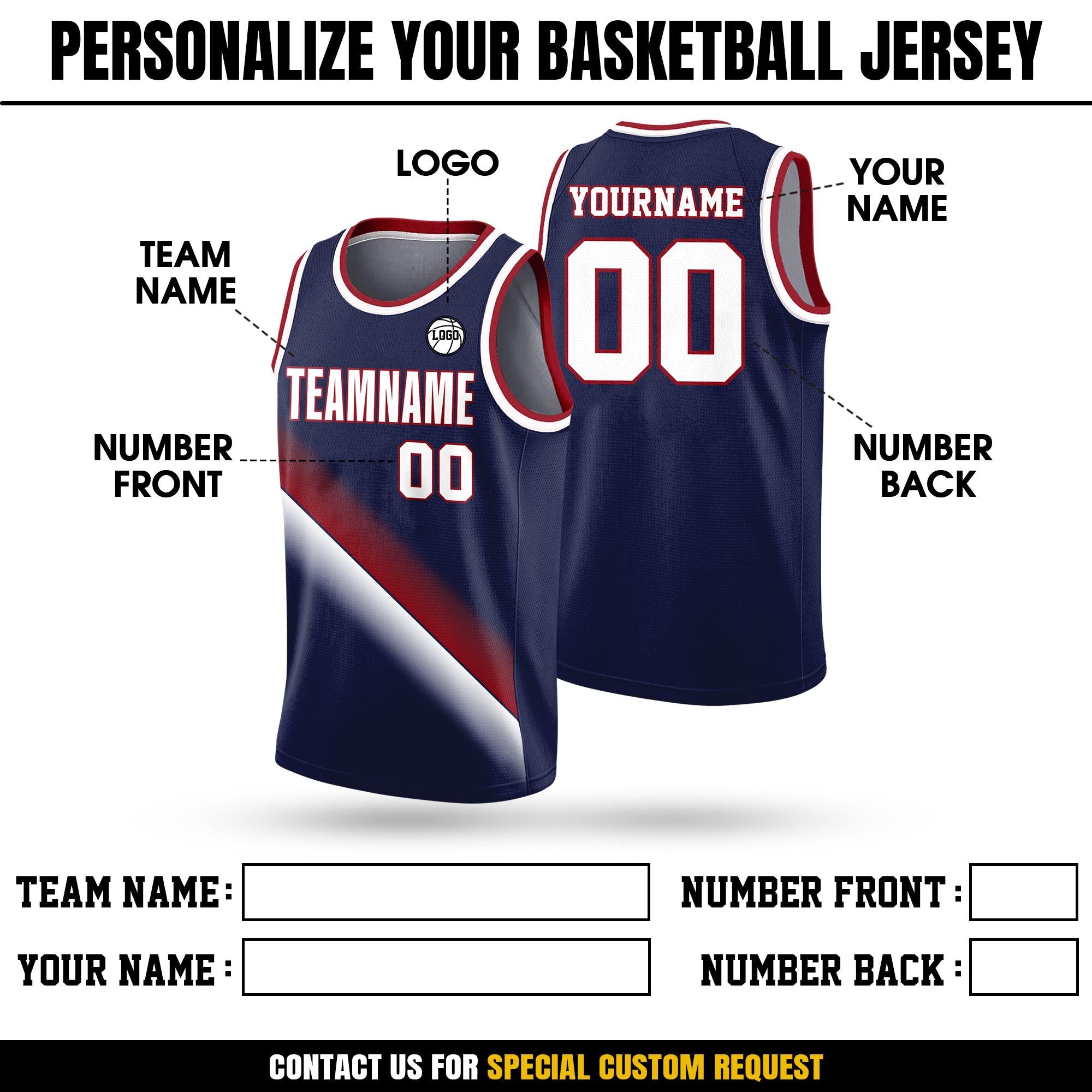 Personalized Basketball Jersey Custom Team Name & Number, Navy Basketball Jersey For Adult Kid Gift For Basketball Fans Adult Basketball Top