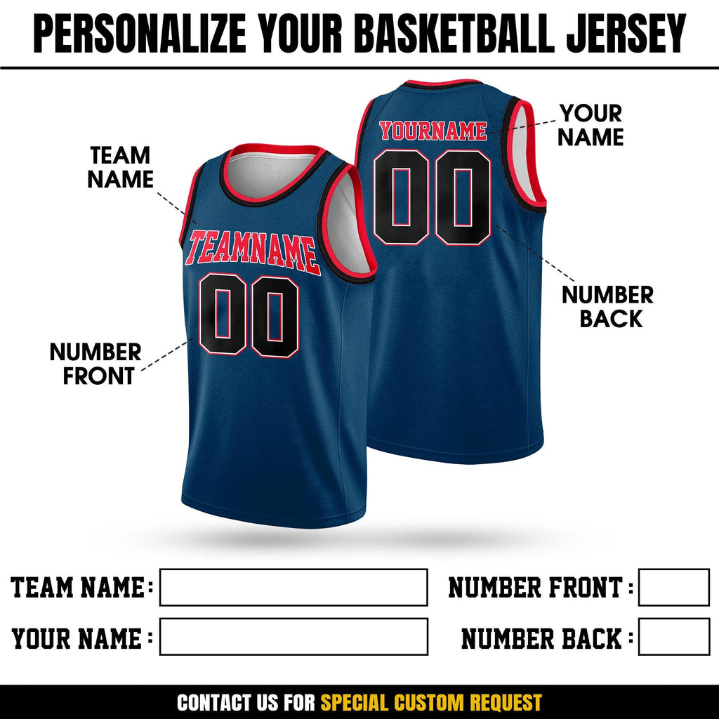 Custom Team Name & Number Basketball Jersey Tank Top For Adult Kid, Personalized Basketball Jersey Navy, Game Day Outfit For Basketball Fans