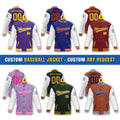 Personalized Jacket with Team Name Name Number for Adults Kid, Make Your Own Style Varsity Unisex Jacket, Customized Fashion Baseball Jacket