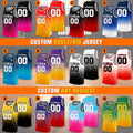 Personalized Gradient Basketball Jersey Team Name Number Logo For Adult Kid Youth, Ideal Gift For Basketball Lovers, Basketball Tank Top