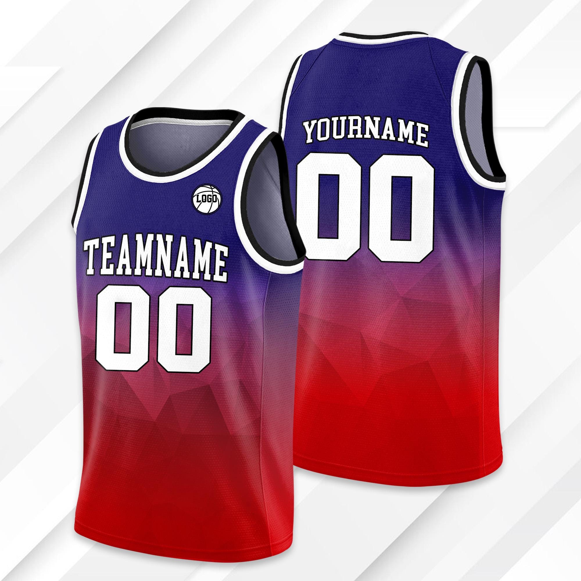 Personalized Gradient Basketball Jersey Team Name Number Logo For Adult Kid Youth, Ideal Gift For Basketball Lovers, Basketball Tank Top