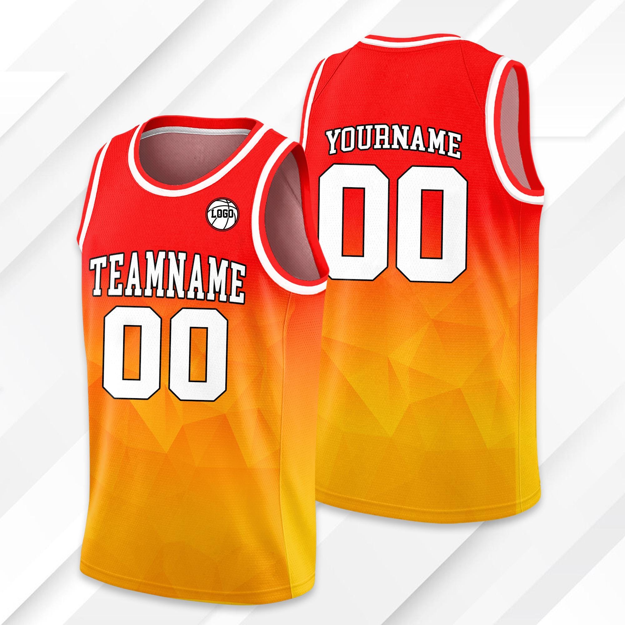 Personalized Gradient Basketball Jersey Team Name Number Logo For Adult Kid Youth, Ideal Gift For Basketball Lovers, Basketball Tank Top