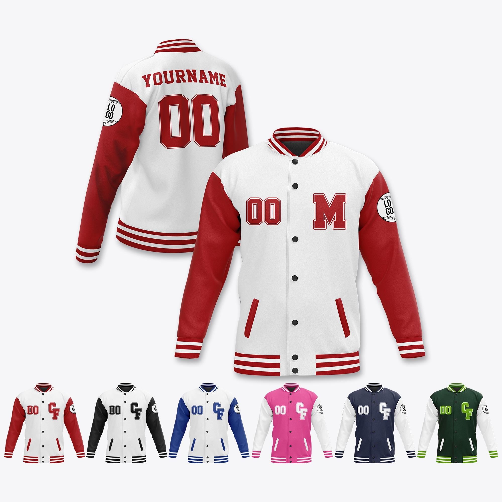 Personalized Initials and Name Varsity Jacket, Custom Baseball Jacket for Adult Youth Kid Varsity Jacket Baseball Style Letterman College