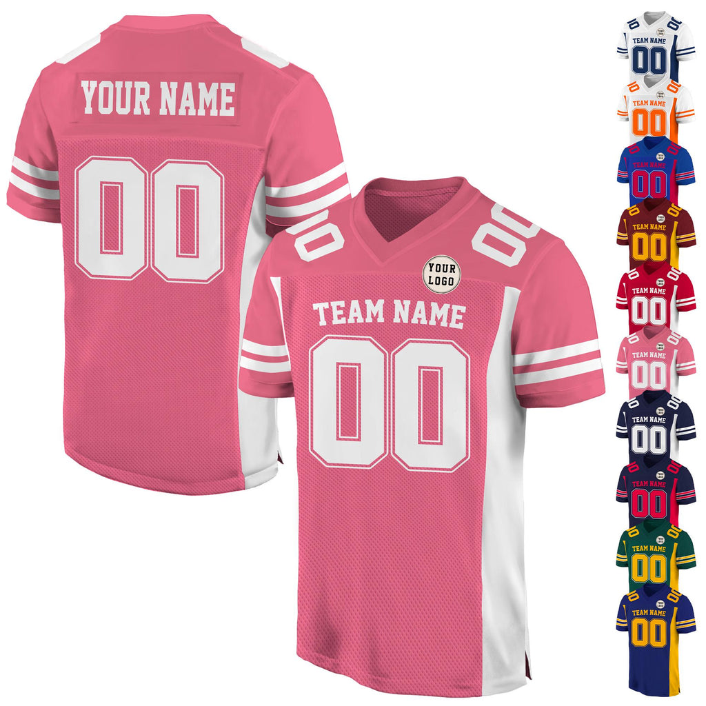 Personalized Team Name And Number Football Jersey Shirt For Adult Youth Preschool, Custom Football Team Jersey Prints in Many Colors & Sizes