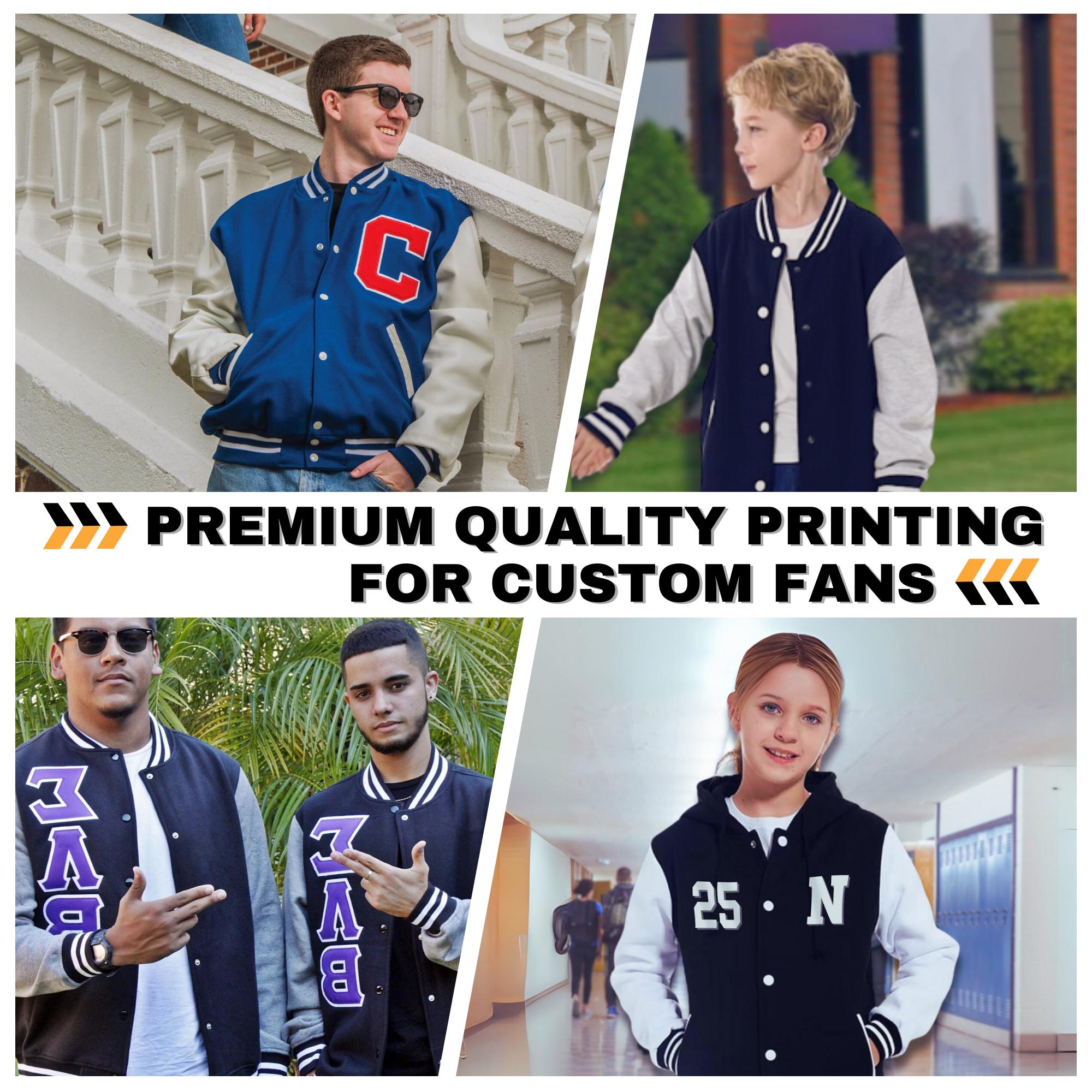 Personalized Adult Varsity Jacket for Men Women Youth, Custom Baseball Jacket Letterman College, Baseball Style Jacket Unisex
