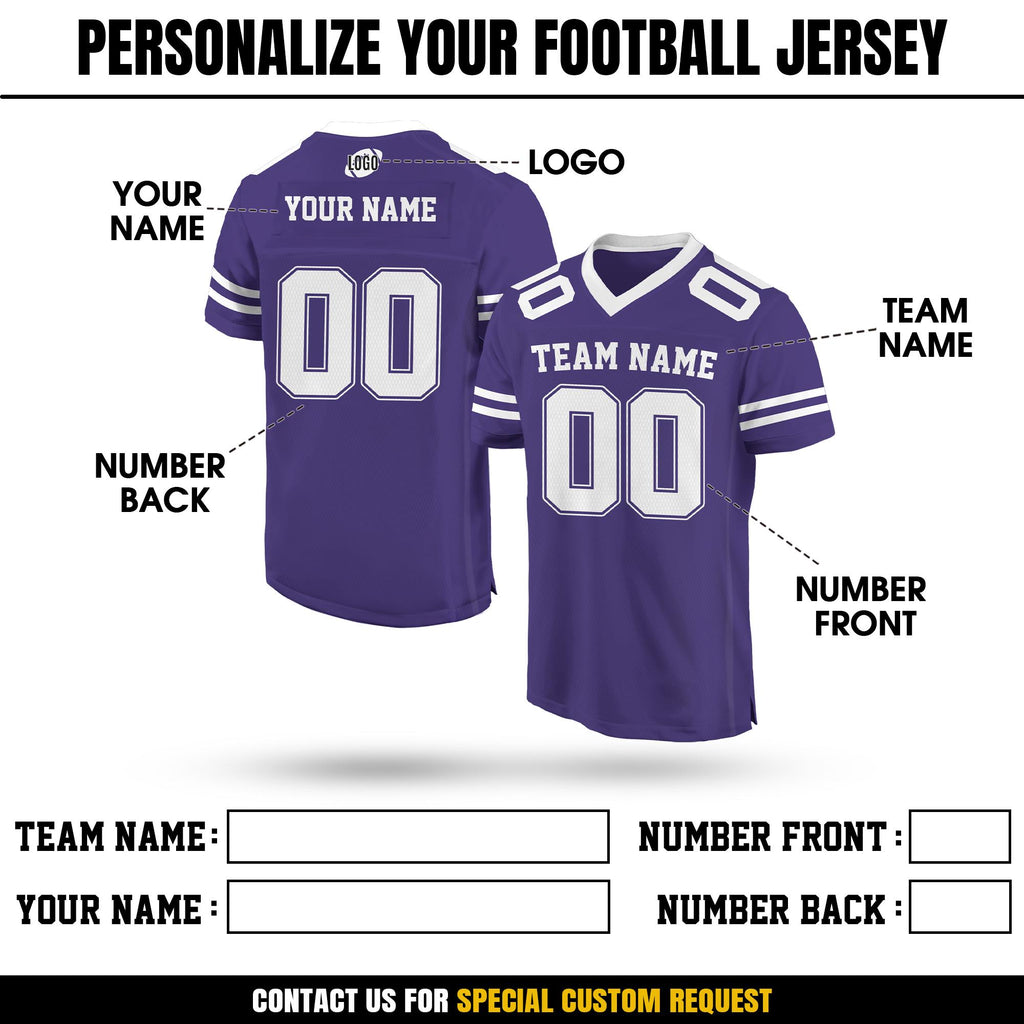 Personalized Team Name & Number Football Jersey Shirt For Adult Kid, Custom Football Jersey Shirt, Game Day Outfit For American Football Fan