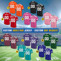 Custom Men Women Youth Kid American Football Jersey, Personalized Football Jersey, Customized Team Name Number Football V-neck Mesh Jersey