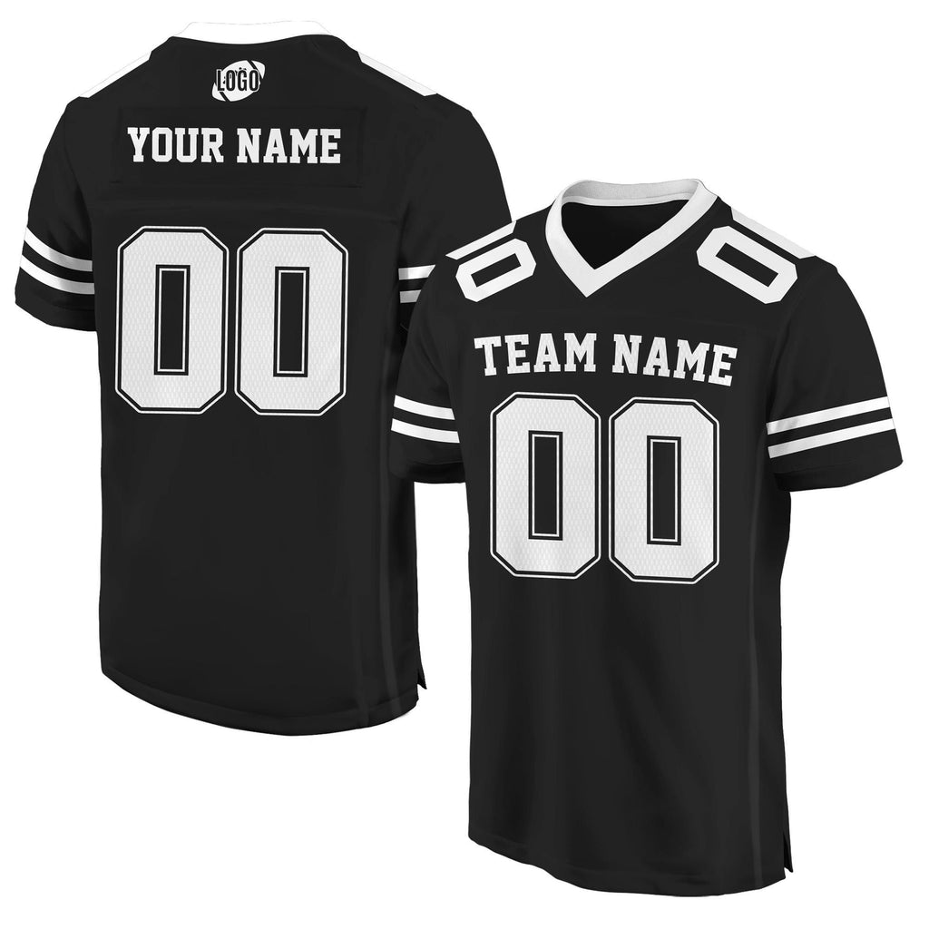 Custom Men Women Youth Kid American Football Jersey, Personalized Football Jersey, Customized Team Name Number Football V-neck Mesh Jersey