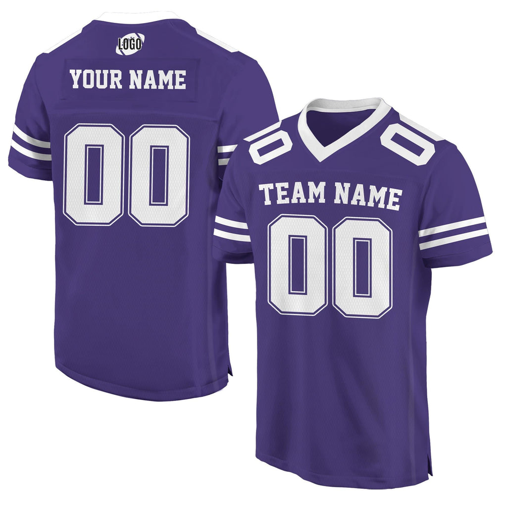 Custom Men Women Youth Kid American Football Jersey, Personalized Football Jersey, Customized Team Name Number Football V-neck Mesh Jersey