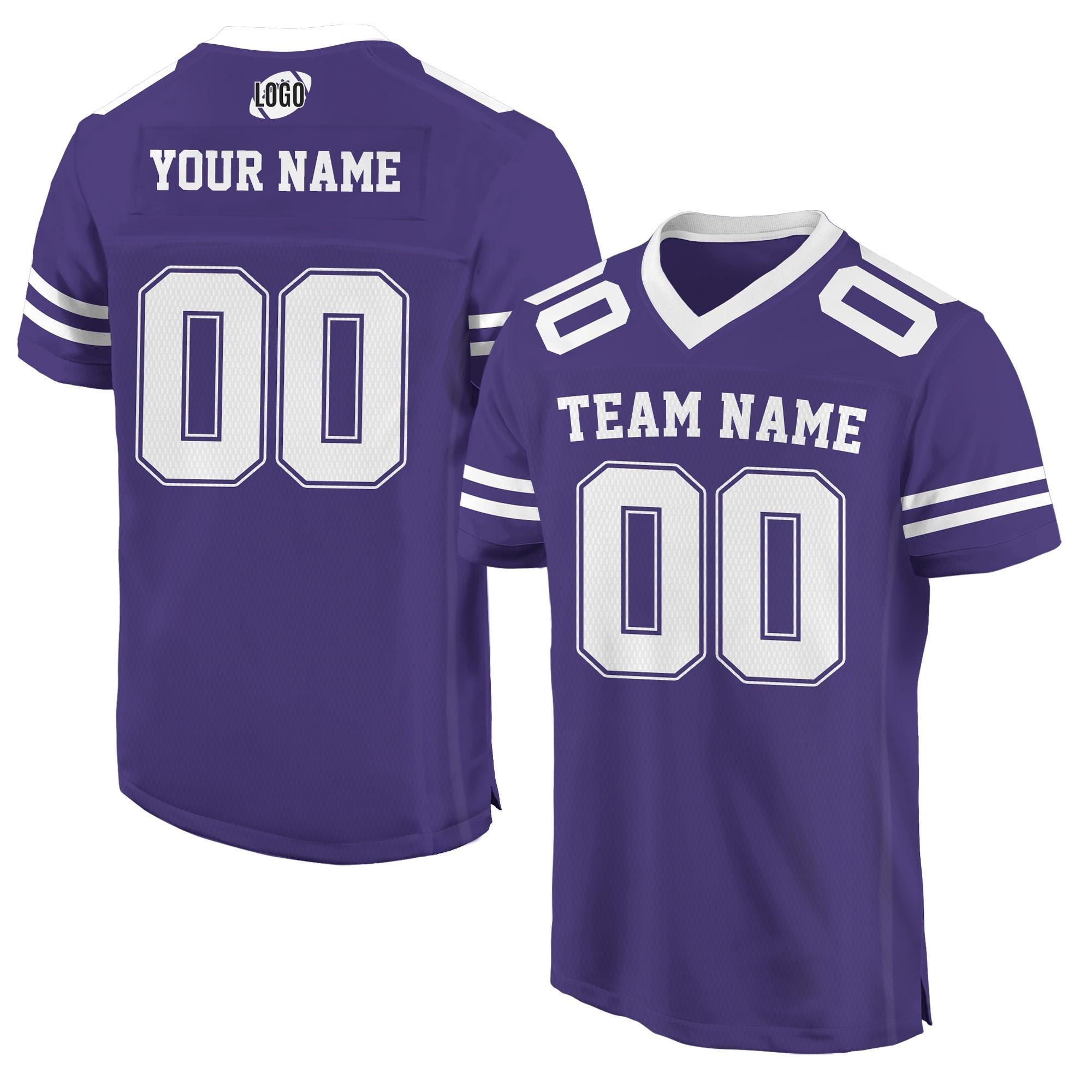 Custom Men Women Youth Kid American Football Jersey, Personalized Football Jersey, Customized Team Name Number Football V-neck Mesh Jersey