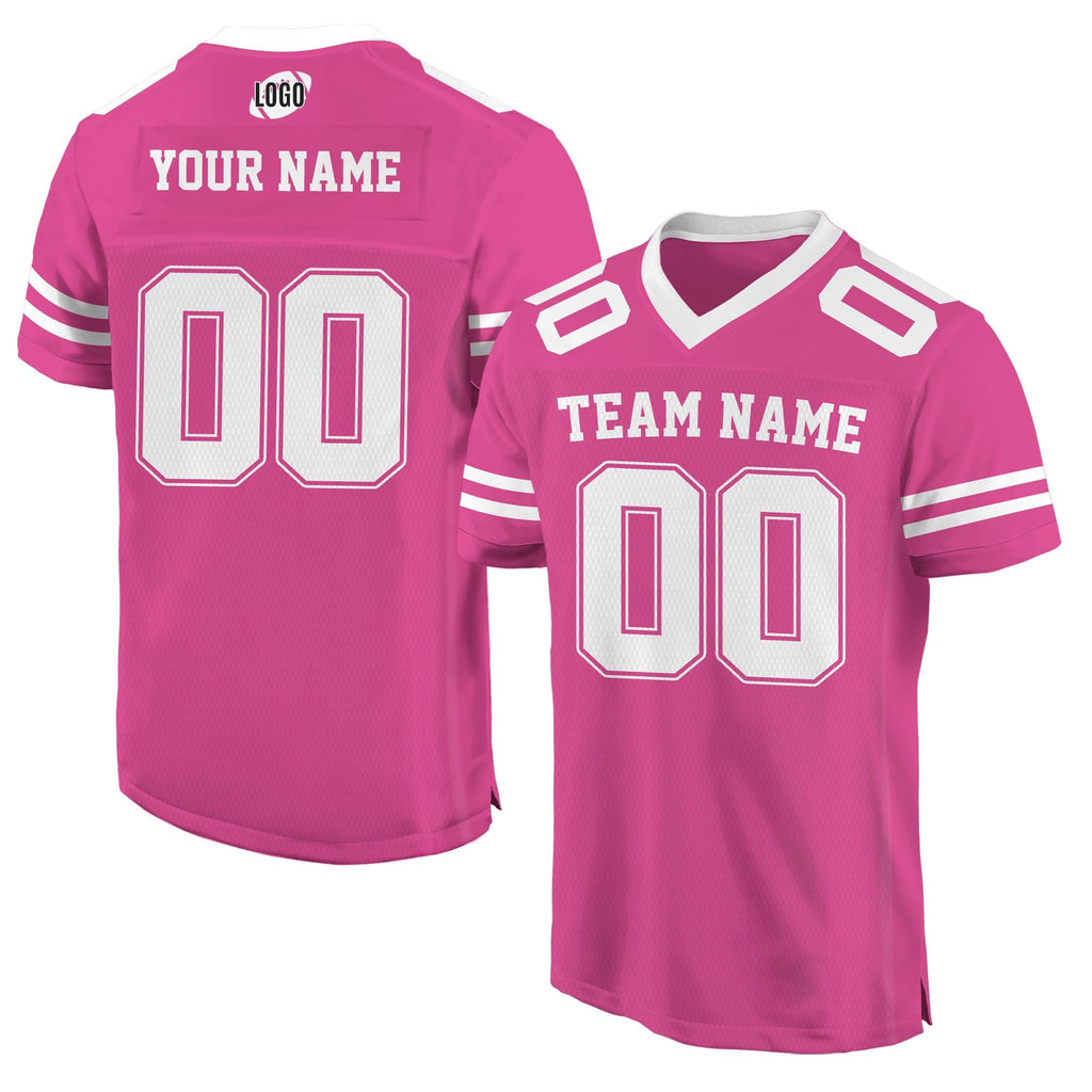 Custom Men Women Youth Kid American Football Jersey, Personalized Football Jersey, Customized Team Name Number Football V-neck Mesh Jersey