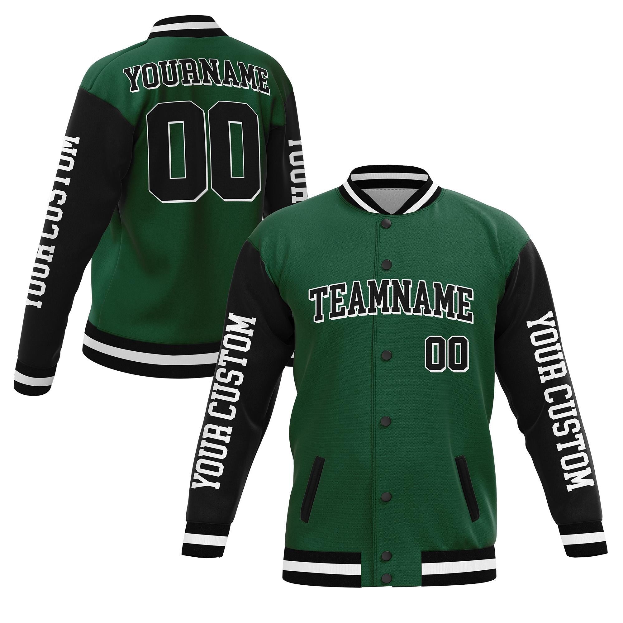 Personalized Jacket with Team Name Name Number Logo for Men Women Youth, Customized Fashion Baseball Varsity Jacket Letterman College