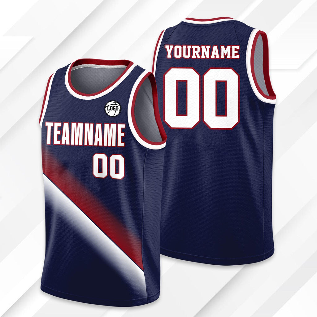 Personalized Basketball Jersey Custom Team Name & Number, Navy Basketball Jersey For Adult Kid Gift For Basketball Fans Adult Basketball Top