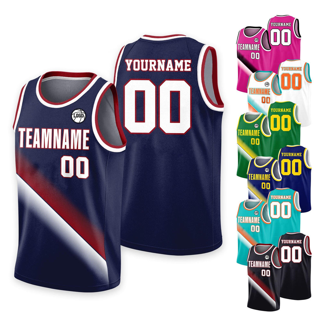 Personalized Basketball Jersey Custom Team Name & Number, Navy Basketball Jersey For Adult Kid Gift For Basketball Fans Adult Basketball Top