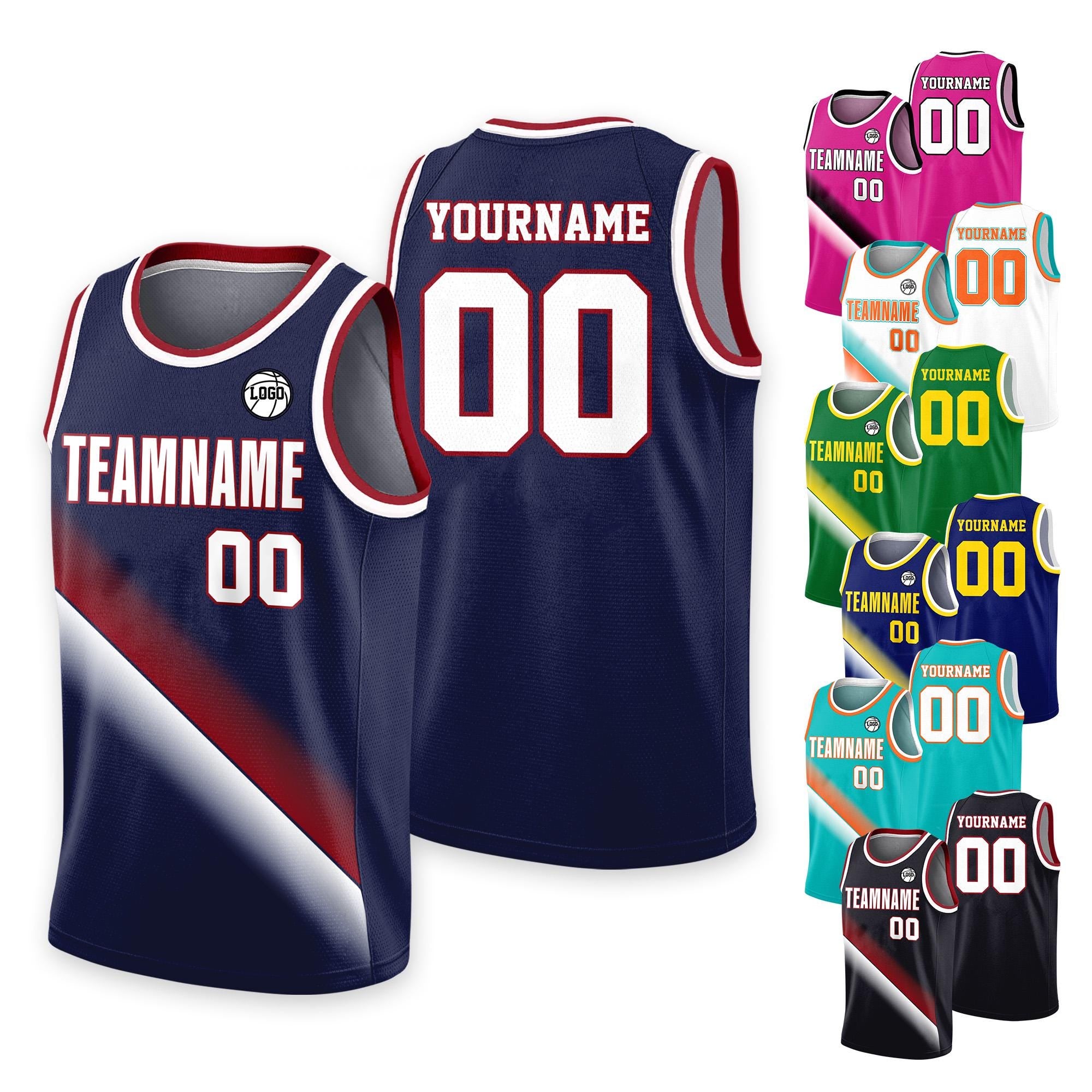 Personalized Basketball Jersey Custom Team Name & Number, Navy Basketball Jersey For Adult Kid Gift For Basketball Fans Adult Basketball Top