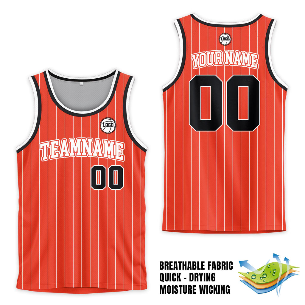 Custom Team Name Number Pinstripe Basketball Jersey For Adult Kid, Personalized Basketball Jersey, Game Day Outfit For Basketball Fans Gifts