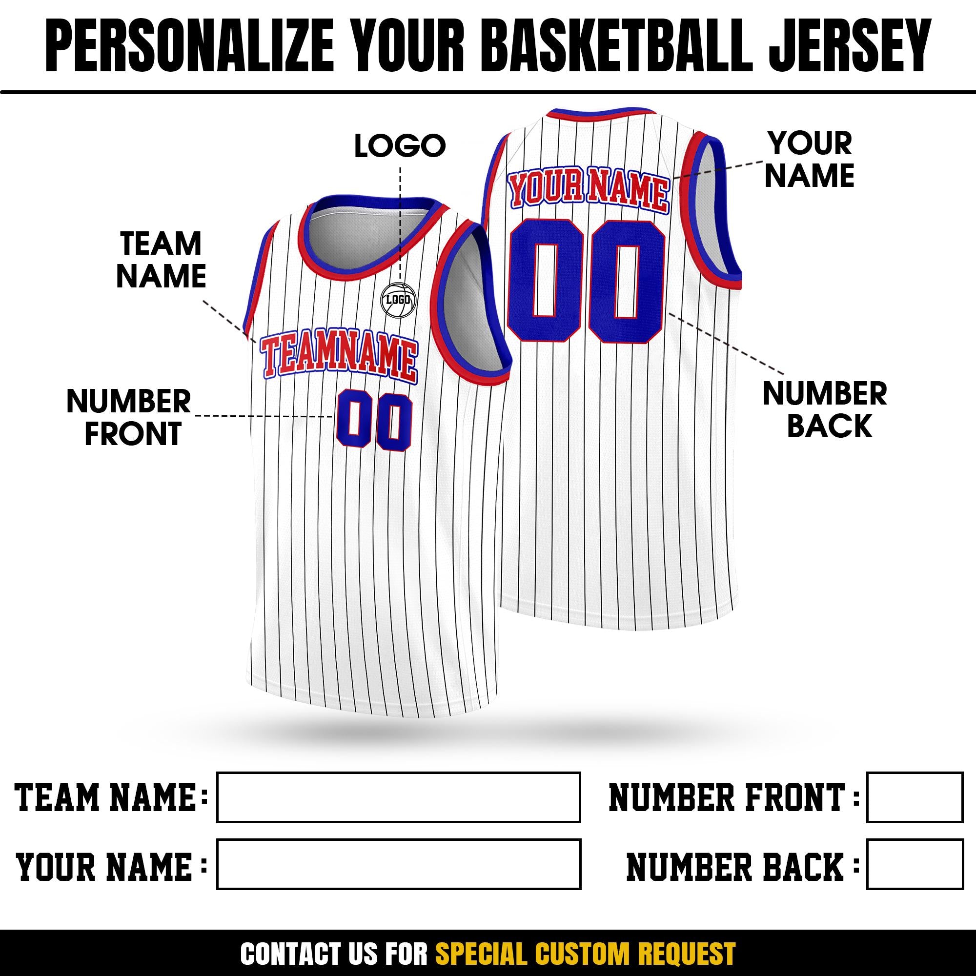 Custom Team Name Number Basketball Jersey For Adult Kid, Personalized Basketball Jersey Pinstripe, Sleeveless Jerseys Basketball Fans Gifts