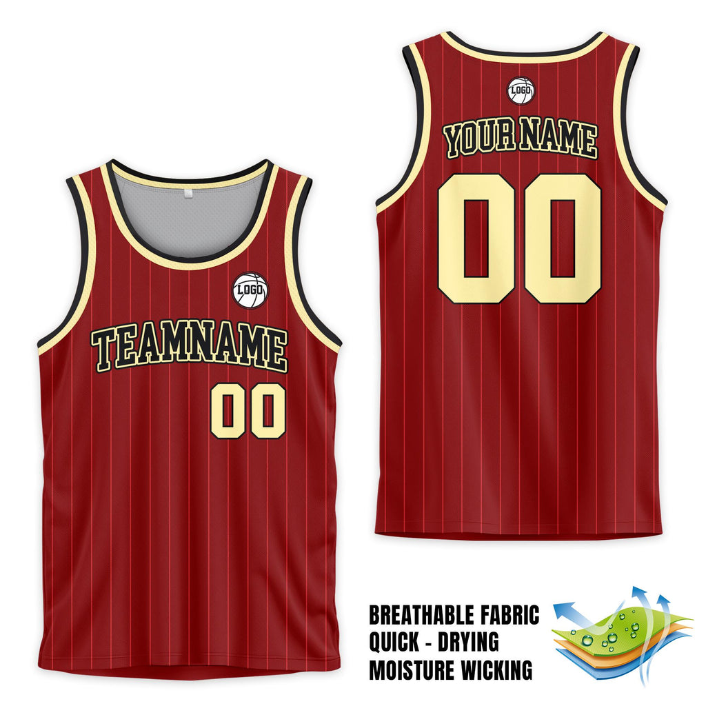 Personalized Team Name Number Basketball Jersey For Adult Youth Kid, Custom Basketball Jersey Pinstripe Sleeveless Jerseys Basketball Party