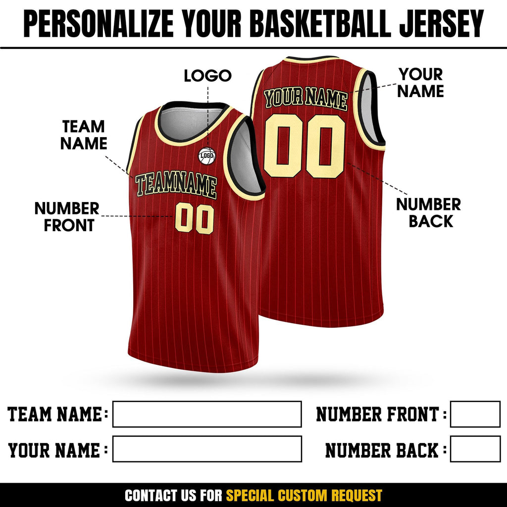 Personalized Team Name Number Basketball Jersey For Adult Youth Kid, Custom Basketball Jersey Pinstripe Sleeveless Jerseys Basketball Party