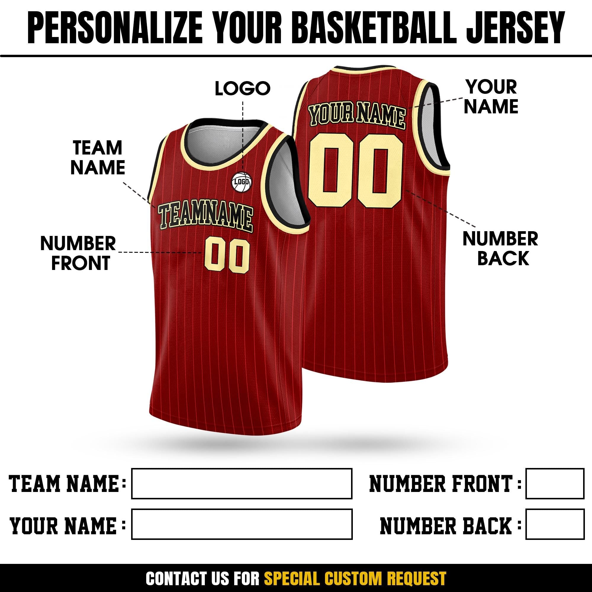 Personalized Team Name Number Basketball Jersey For Adult Youth Kid, Custom Basketball Jersey Pinstripe Sleeveless Jerseys Basketball Party