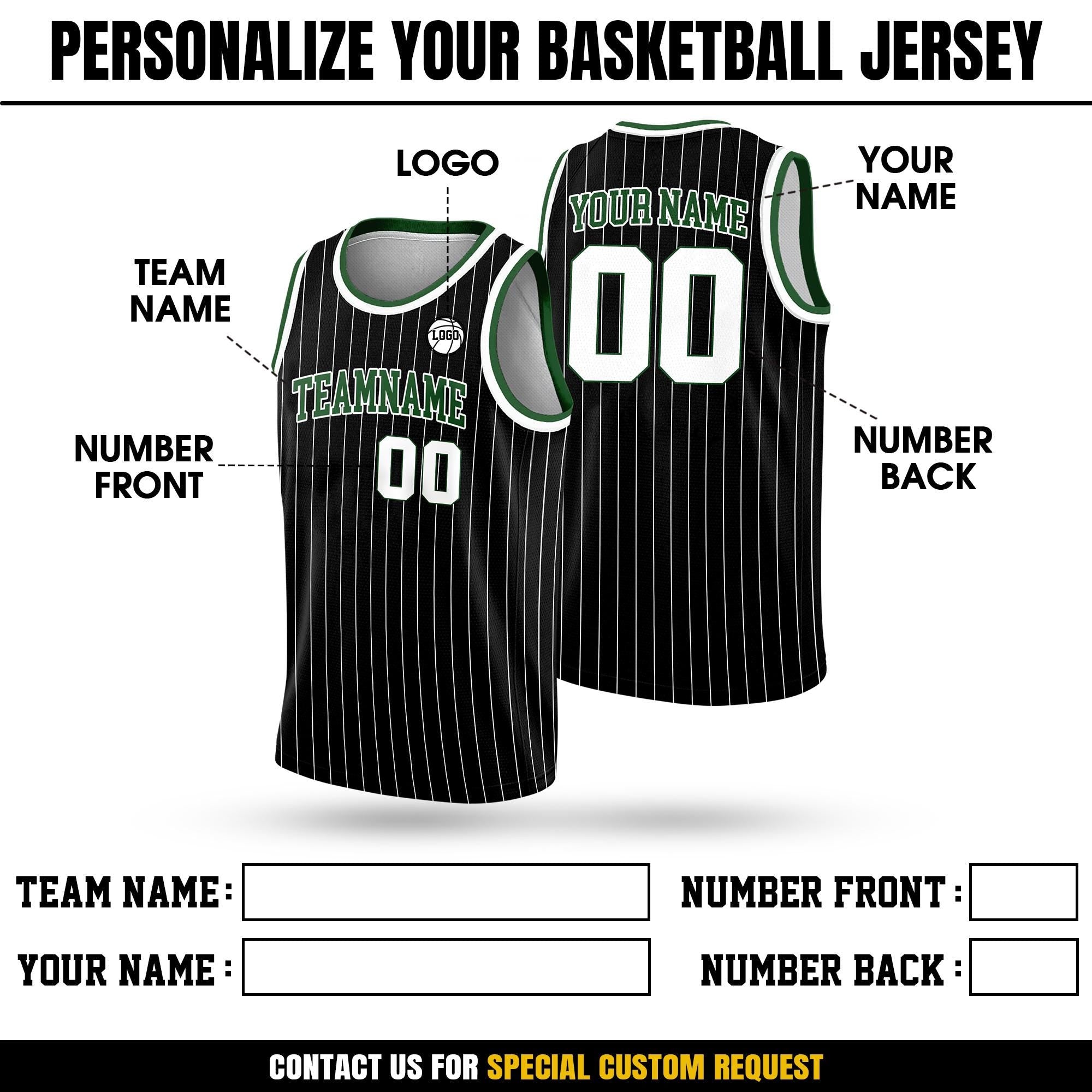 Custom Basketball Jersey For Men Women Youth Kid, Personalized Team Name Number Basketball Jersey, Youth Basketball Team Fans Jersey Black