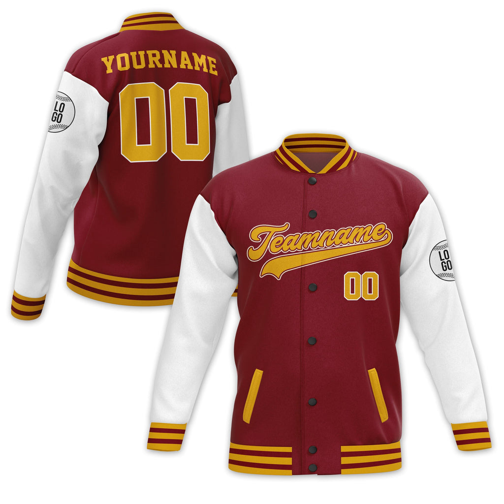 Personalized Jacket with Team Name Name Number for Adults Kid, Make Your Own Style Varsity Unisex Jacket, Customized Fashion Baseball Jacket