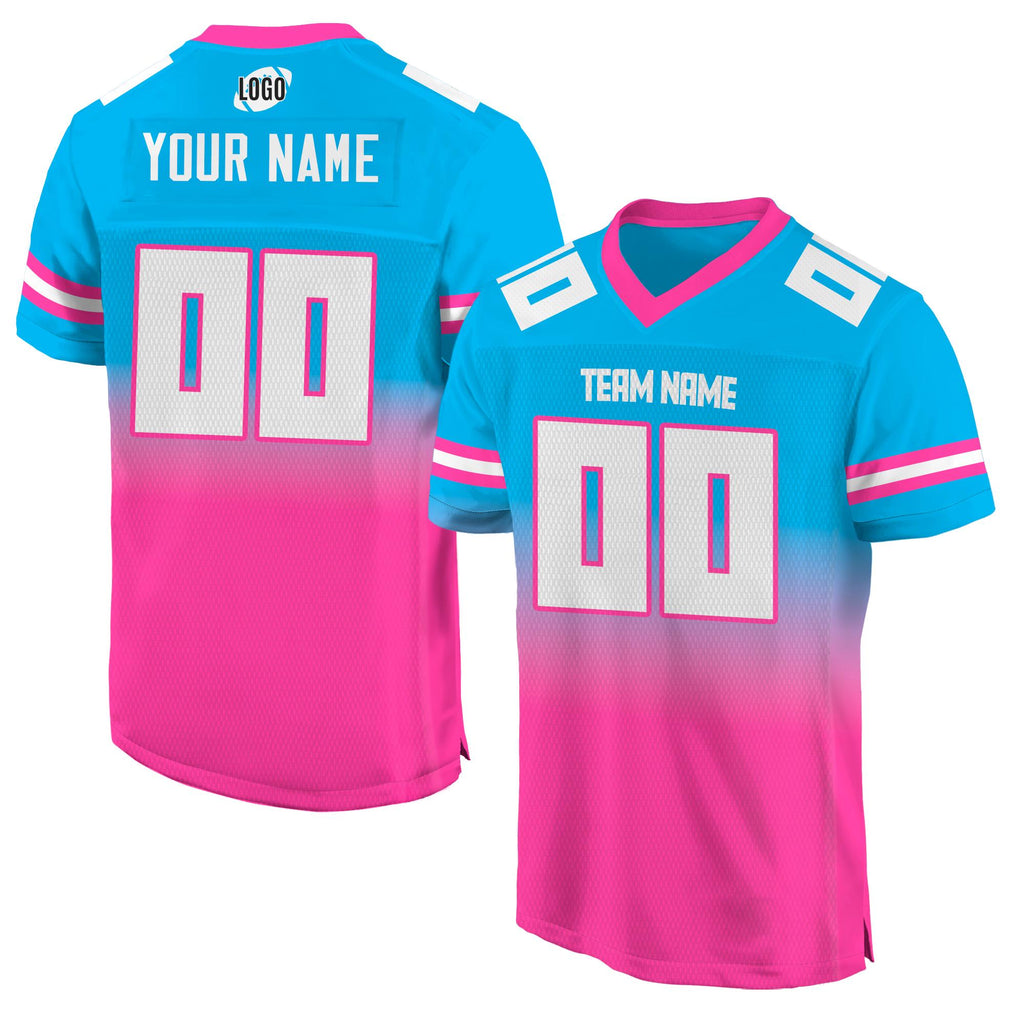 Personalized Team Name & Number Jerseys For Youth Adult Kid, Customizable Football Jersey Style Shirt V-Neck Sport Jersey Custom