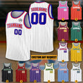 Custom Team Name Number Basketball Jersey For Adult Kid, Personalized Basketball Jersey Pinstripe, Sleeveless Jerseys Basketball Fans Gifts