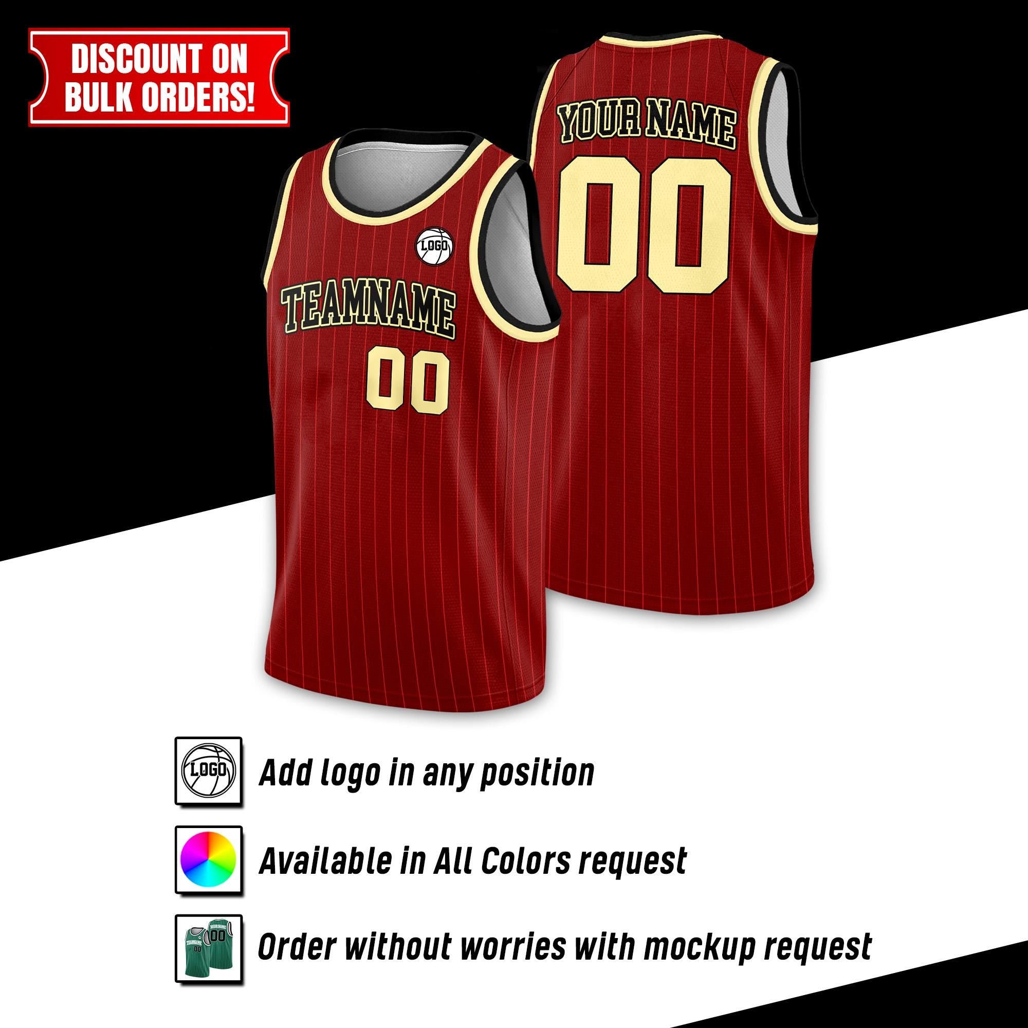 Personalized Team Name Number Basketball Jersey For Adult Youth Kid, Custom Basketball Jersey Pinstripe Sleeveless Jerseys Basketball Party