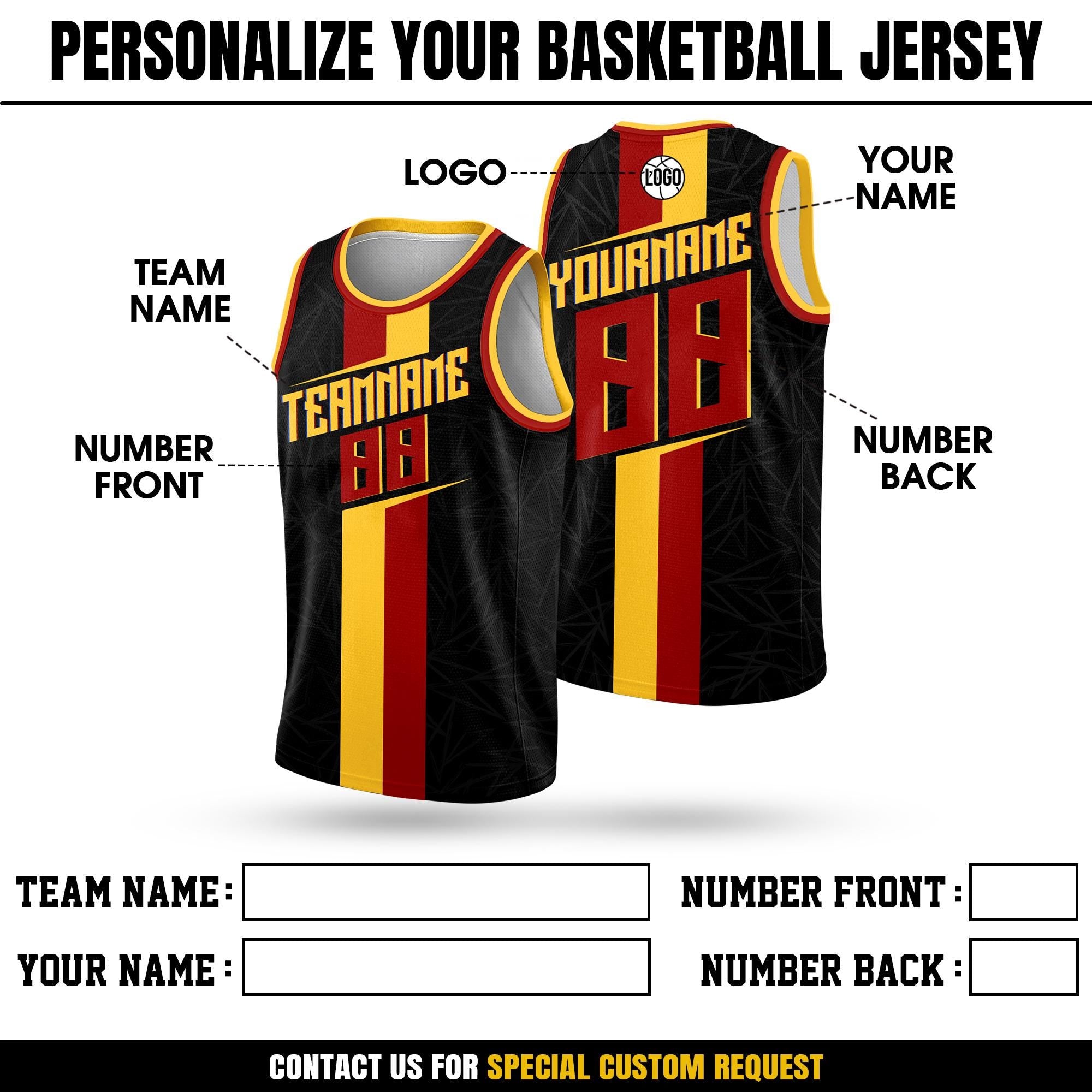 Personalized Team Name Number Basketball Jersey Tank Top For Adult Youth Kid, Custom Basketball Jersey Sleeveless in Many Colors & Sizes