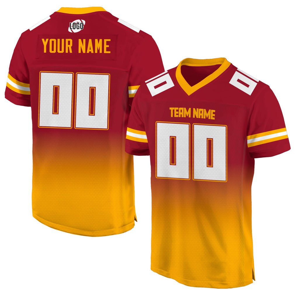Personalized Team Name & Number Football Jersey For Women Men Youth Kid, Custom Front Back Football V-neck shirt, Football Gift for Fans