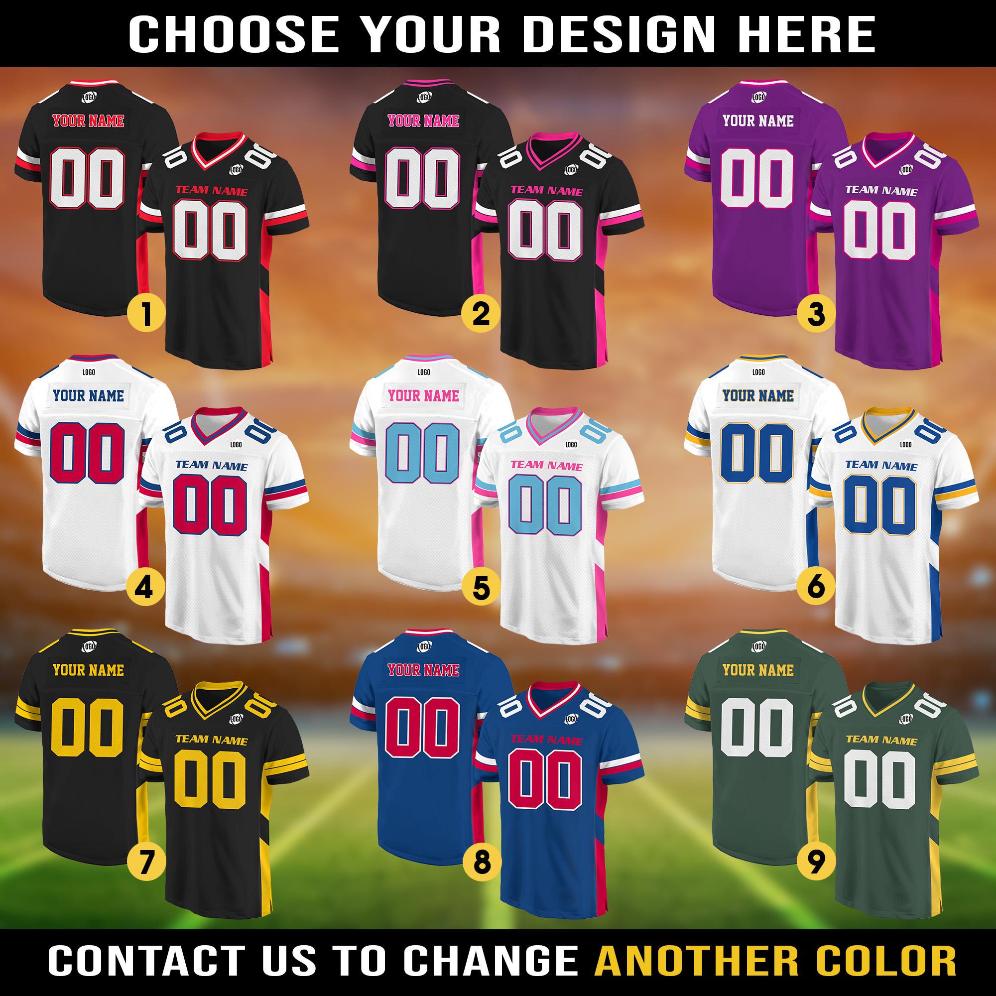 Personalized Team Name & Number Football Jersey Shirt For Adult Kid, Custom Football Jersey Shirt, Game Day Outfit, Gifts For Football Fans