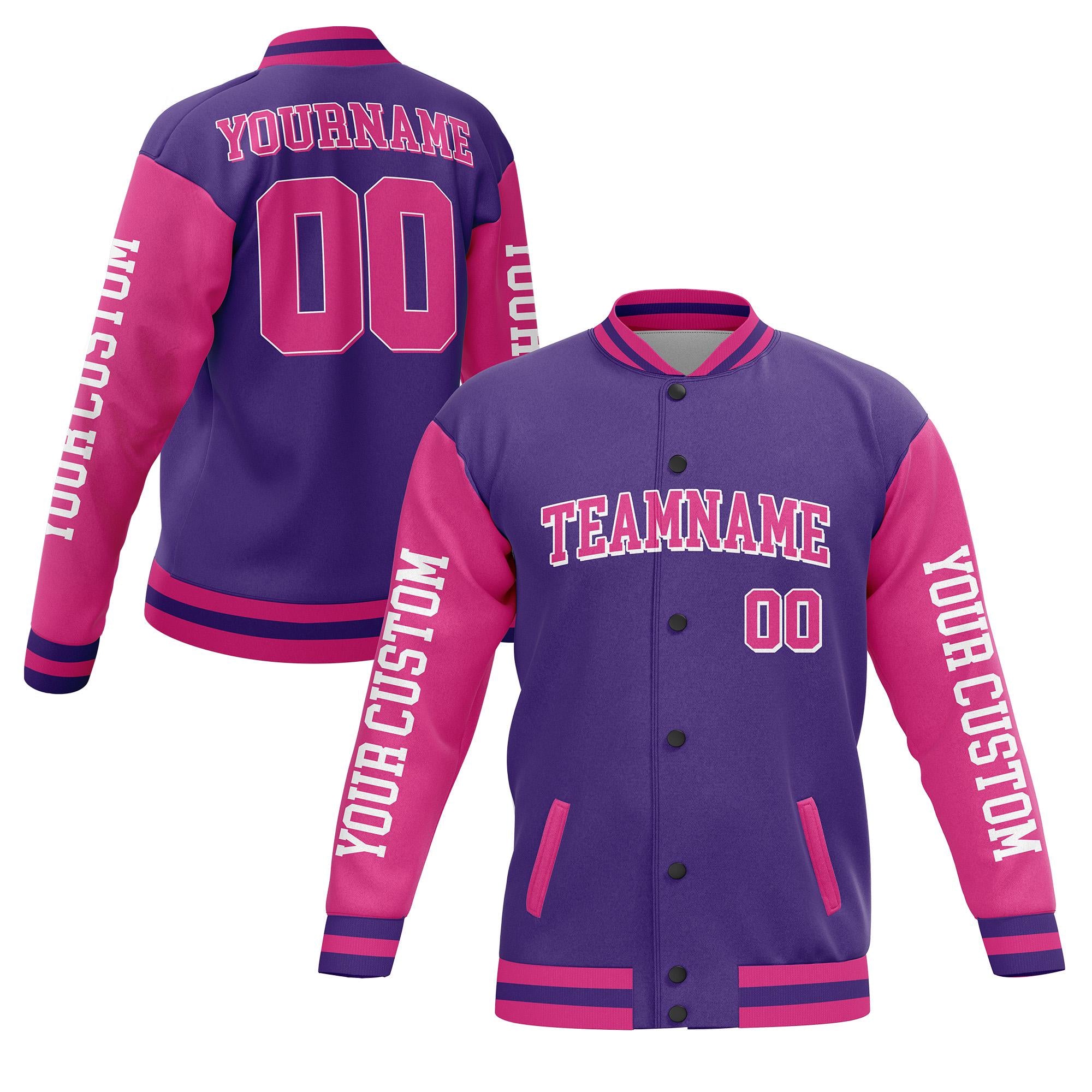 Custom Varsity Jacket with Team Name Name Number Logo for Men Women Youth, Customized High School Baseball Jacket Letterman College