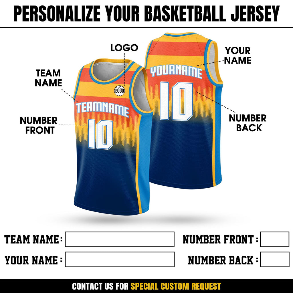Custom Team Name Number Logo Basketball Jersey For Men Women Youth Kid, Personalized Gradient Jersey Shirt For Basketball Fan Lover Player