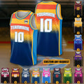 Custom Team Name Number Logo Basketball Jersey For Men Women Youth Kid, Personalized Gradient Jersey Shirt For Basketball Fan Lover Player