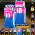 Custom Team Name Number Logo Basketball Jersey For Men Women Youth Kid, Personalized Gradient Jersey Shirt For Basketball Fan Lover Player