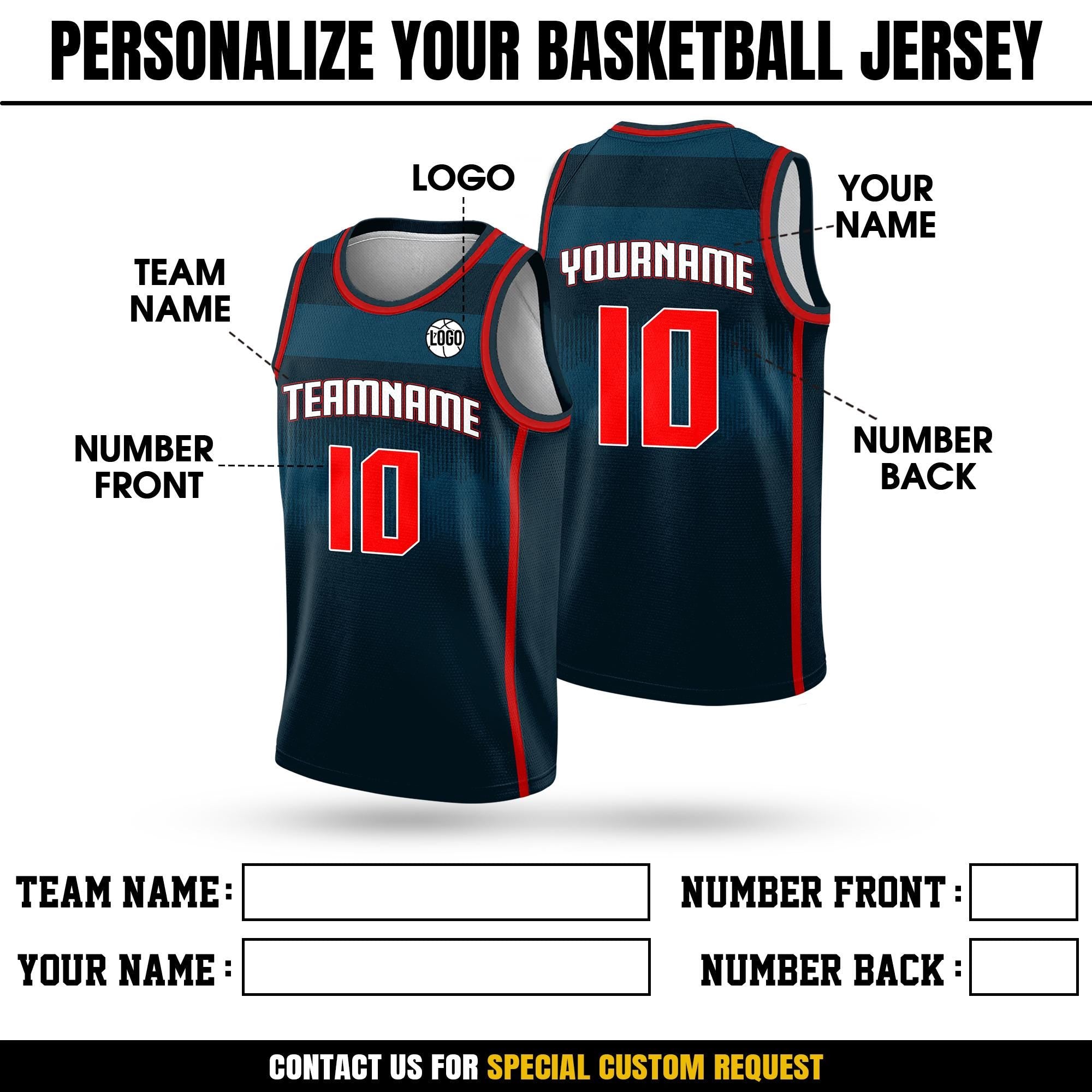 Custom Basketball Jersey with Team Name Number Logo, Personalized Basketball Jersey For Men Women Youth Kid, Gifts for Basketball Fan Lover