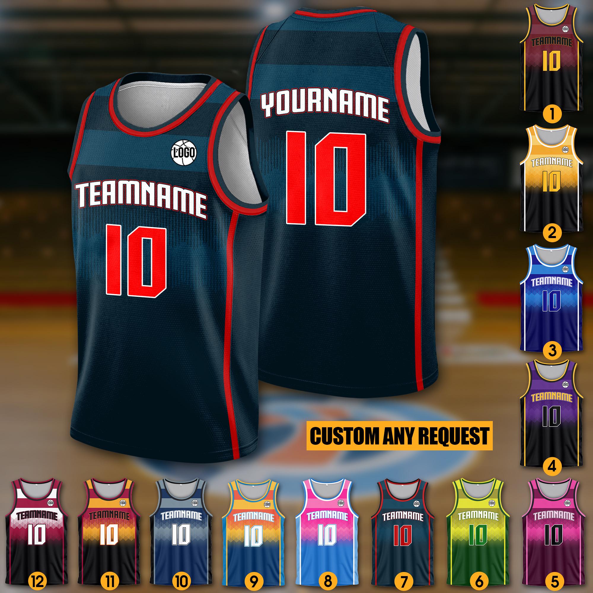 Custom Basketball Jersey with Team Name Number Logo, Personalized Basketball Jersey For Men Women Youth Kid, Gifts for Basketball Fan Lover