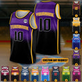 Custom Team Name & Number Logo Basketball Jersey For Men Women Youth Kid, Personalized Shirt Jersey For Basketball Fan Lover Player