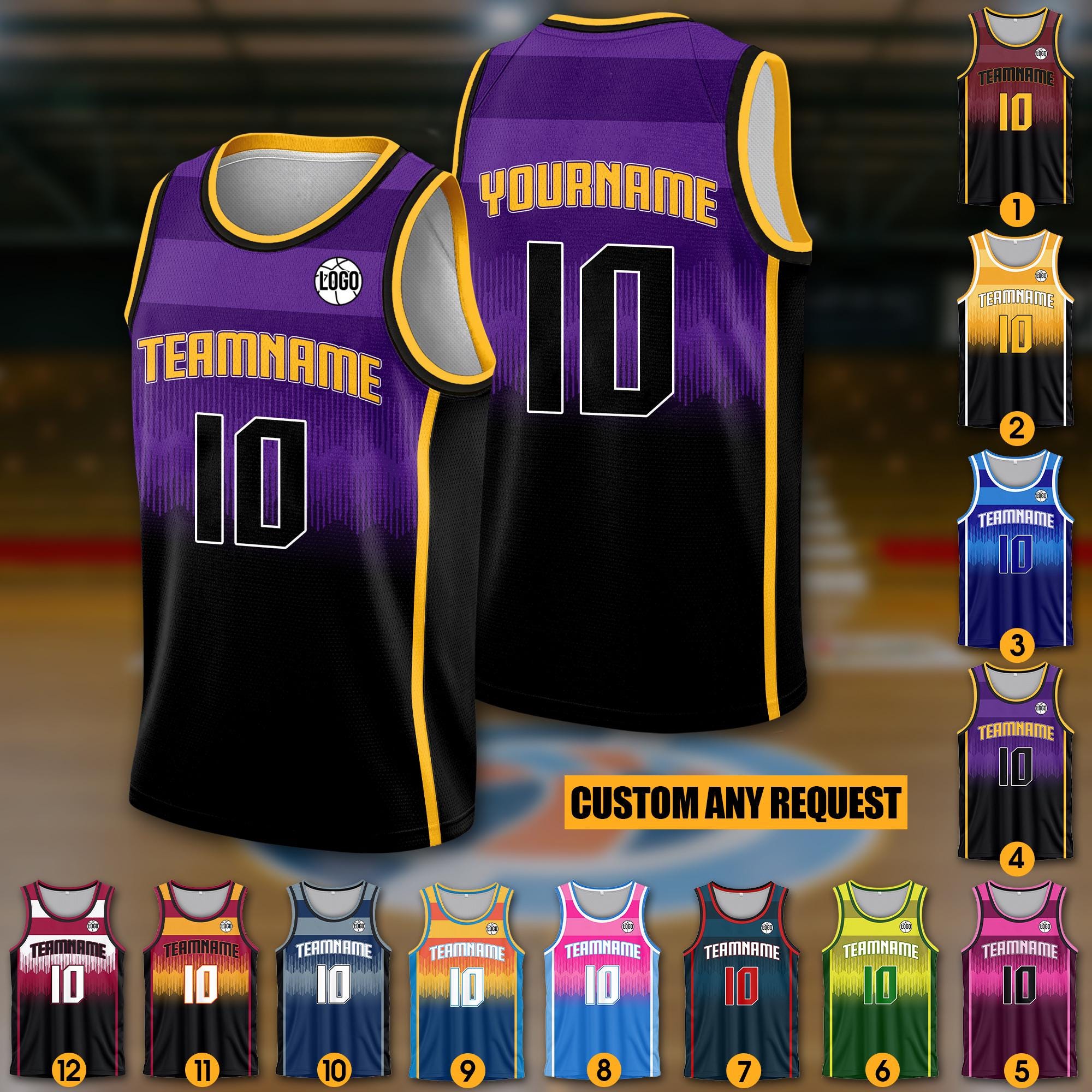 Custom Team Name & Number Logo Basketball Jersey For Men Women Youth Kid, Personalized Shirt Jersey For Basketball Fan Lover Player