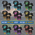 Custom Name Glitter Gradient Baseball Jersey for Men Women Youth Kid, Custom Name Cheer Ribbon Baseball Jersey, Faux Glitter Cheer Jersey